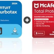 TurboTax Deluxe 2024 Tax Software, Federal & State [PC/MAC Download] & McAfee Total Protection 5 Devices