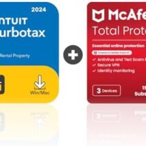 TurboTax Premier 2024 Tax Software, Federal & State [PC/MAC Download] & McAfee Total Protection 3 Devices